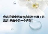 合唱乐谱中男高音声部常使用（男高音 乐曲中的一个声部）