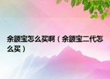 余额宝怎么买啊（余额宝二代怎么买）
