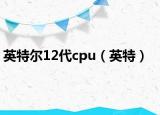 英特尔12代cpu（英特）