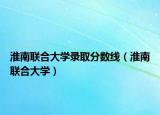 淮南联合大学录取分数线（淮南联合大学）