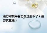 浩方对战平台怎么注册不了（浩方优化版）