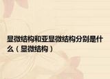 显微结构和亚显微结构分别是什么（显微结构）