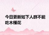 今日更新如下人群不能吃木槿花