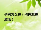 卡巴怎么样（卡巴怎样激活）