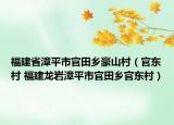 福建省漳平市官田乡豪山村（官东村 福建龙岩漳平市官田乡官东村）