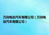 万向电动汽车有限公司（万向电动汽车有限公司）