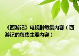 《西游记》电视剧每集内容（西游记的每集主要内容）