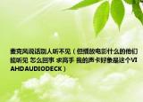 麦克风说话别人听不见（但播放电影什么的他们能听见 怎么回事 求高手 我的声卡好象是这个VIAHDAUDIODECK）