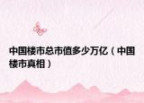 中国楼市总市值多少万亿（中国楼市真相）