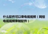 什么软件可以录电视视频（网络电视视频录制软件）