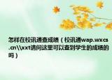 怎样在校讯通查成绩（校讯通wap.wxcs.cn\xxt请问这里可以查到学生的成绩的吗）