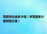 驾照学出来多少钱（学驾照多少钱经验分享）
