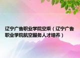 辽宁广告职业学院空乘（辽宁广告职业学院航空服务人才培养）