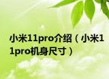 小米11pro介绍（小米11pro机身尺寸）