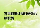 甘肃省统计局科研处八级职员