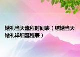 婚礼当天流程时间表（结婚当天婚礼详细流程表）
