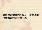 桌面没迅雷图标不见了（桌面上的迅雷看看打不开怎么办）