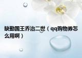 缺勤国王乔治二世（qq购物券怎么用啊）