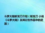 斗罗大陆斩龙刀介绍（斩龙刀 小说《斗罗大陆》及其衍生作品中的武器）