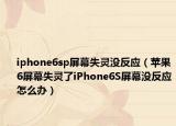 iphone6sp屏幕失灵没反应（苹果6屏幕失灵了iPhone6S屏幕没反应怎么办）