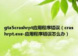 gta5crashrpt应用程序错误（crashrpt.exe-应用程序错误怎么办）