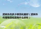 武林外传多少级羽化最好（武林外传宠物羽化后有什么好处）