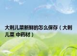大刺儿菜新鲜的怎么保存（大刺儿菜 中药材）