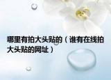 哪里有拍大头贴的（谁有在线拍大头贴的网址）