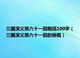 三国演义第六十一回概括100字（三国演义第六十一回的梗概）