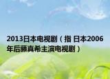 2013日本电视剧（指 日本2006年后藤真希主演电视剧）
