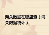 海关数据在哪里查（海关数据统计）