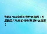 索尼a7m3定点对焦什么意思（索尼微单A7M3的4D对焦是什么意思）