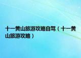 十一黄山旅游攻略自驾（十一黄山旅游攻略）