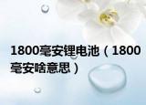 1800毫安锂电池（1800毫安啥意思）