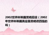 2002世界杯韩国黑哨后续（2002年世界杯韩国真是靠黑哨进四强的吗）