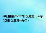 今日更新SVIP2什么意思（svip1为什么变成svip2）