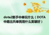 dota2新手中单玩什么（DOTA中路出兵单挑用什么英雄好）