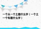 一个从一个土是什么字（一个土一个布是什么字）