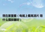 想在家里看（电视上看高清片 用什么播放器好）
