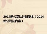 2014新公司法注册资本（2014新公司法内容）