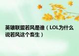 英雄联盟若风是谁（LOL为什么说若风这个畜生）
