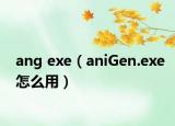 ang exe（aniGen.exe怎么用）
