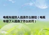 电瓶车撞到人逃逸怎么赔偿（电瓶车撞了人逃逸了怎么处罚）