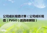 公司成长现值计算（公司成长现值（PVGO）的具体解释）
