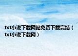 txt小说下载网站免费下载完结（txt小说下载网）