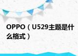 OPPO（U529主题是什么格式）