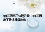 qq三国庖丁快速升级（qq三国庖丁快速升级攻略）