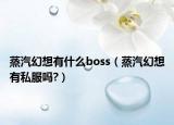 蒸汽幻想有什么boss（蒸汽幻想有私服吗?）