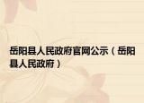 岳阳县人民政府官网公示（岳阳县人民政府）