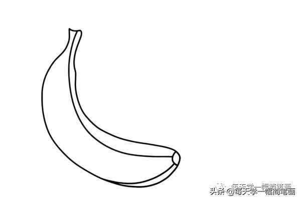 每天学一幅简笔画--两个香蕉简笔画步骤图片大全